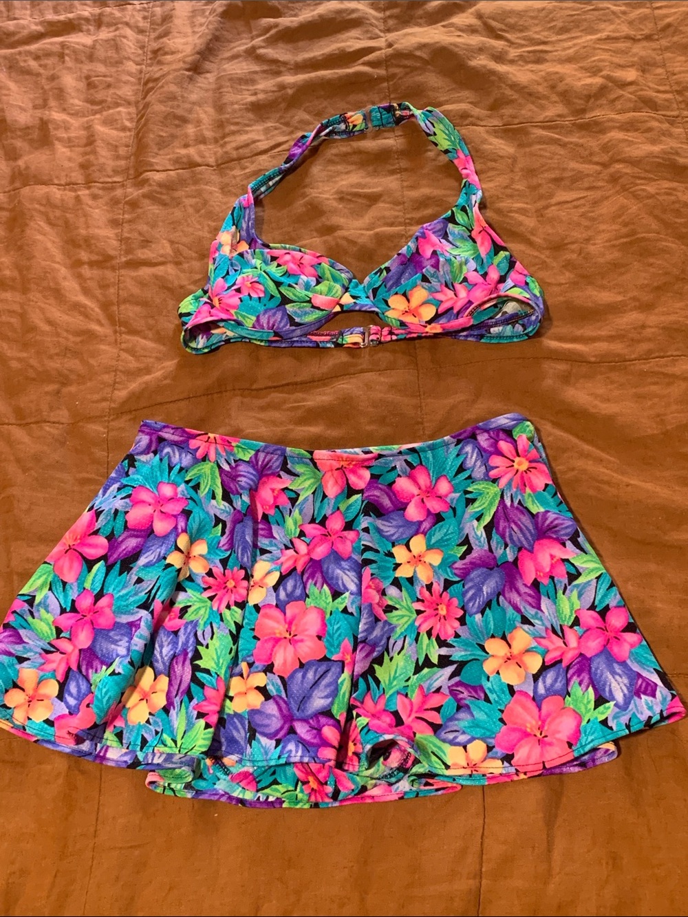 Vintage Le Cove Tropical Floral bikini